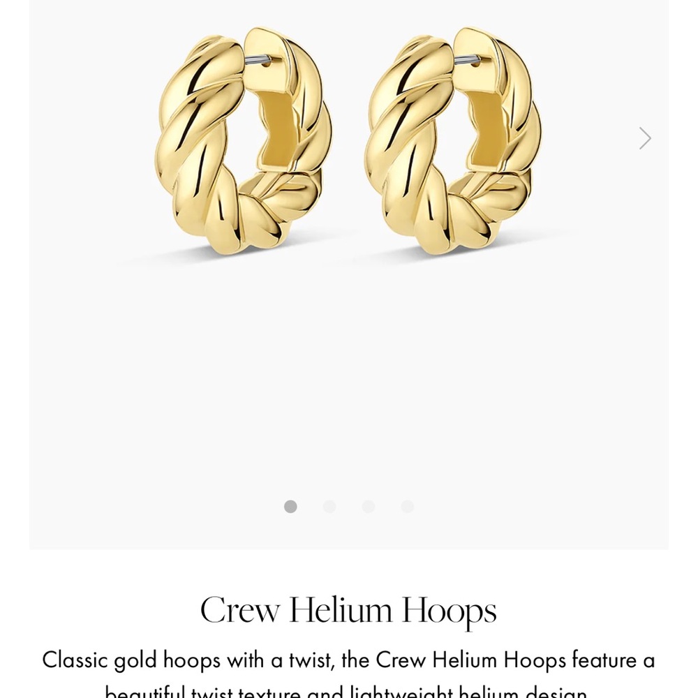 Helium Gold Hoop Earrings